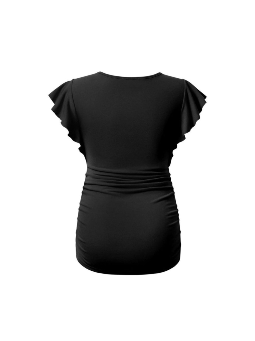 NEW Bhome Maternity Shirt Top Ruched Ruffle L